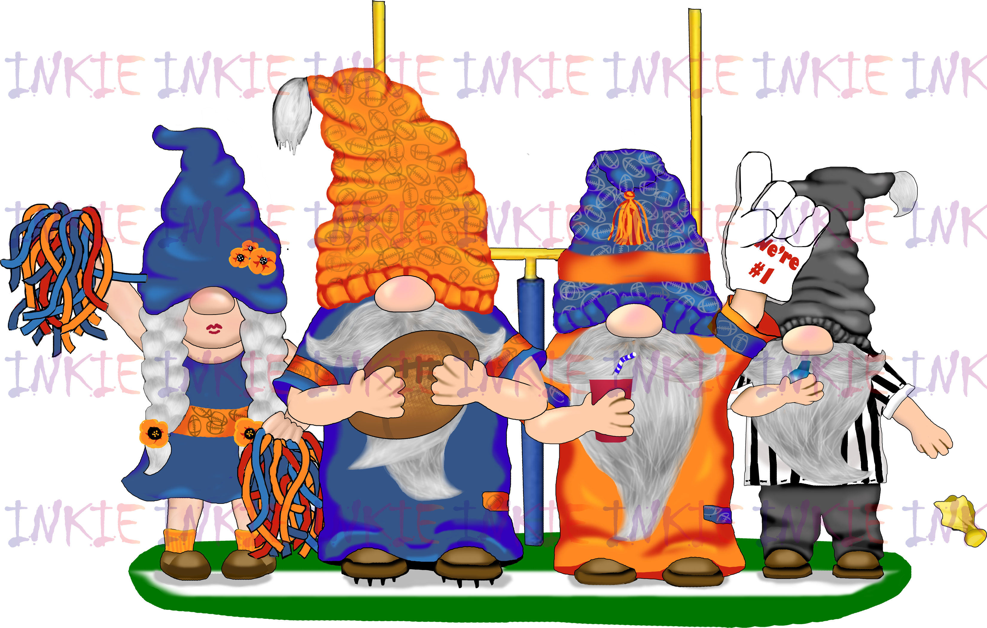 Football Gnomes with AFC Colors